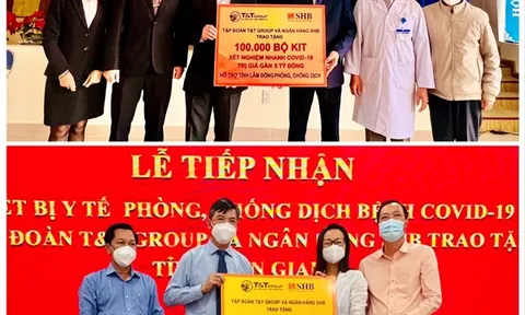 T&T Group và SHB tặng thiết bị, vật tư y tế trị giá 42 tỷ đồng giúp 8 tỉnh chống dịch