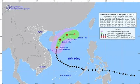 Bão số 9 đổi hướng di chuyển, suy yếu dần thành áp thấp nhiệt đới
