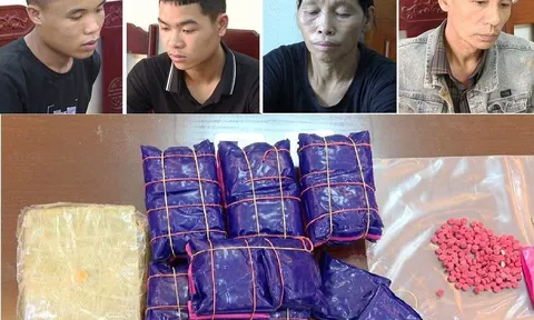 Bắt 4 đối tượng vận chuyển ma túy đá và heroin từ Lào về Việt Nam