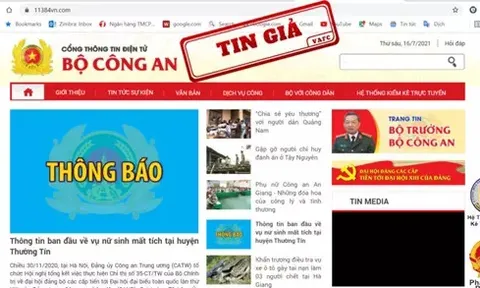 Cảnh báo chiêu trò giả mạo website của bộ Công an để lừa đảo