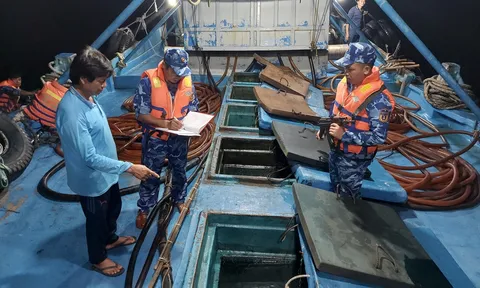 Phát hiện 2 tàu vận chuyển khoảng 130.000 lít dầu DO trái phép trên vùng biển Tây Nam