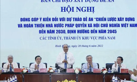 Chủ tịch nước chủ trì Hội nghị lấy ý kiến xây dựng Nhà nước pháp quyền