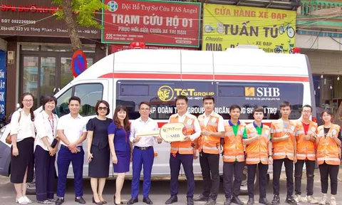 T&T Group và SHB tặng xe cứu thương cho đội hỗ trợ sơ cứu FAS Angel Hà Nội