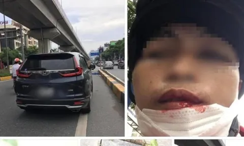 Điều tra vụ tài xế xe ôm bị lái xe CR-V hành hung vì 'không cho vượt'