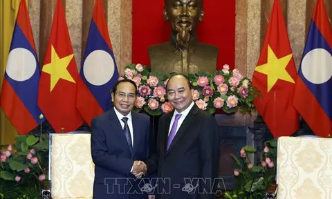 Chủ tịch nước Nguyễn Xuân Phúc tiếp Phó Chủ tịch nước Cộng hòa dân chủ Nhân dân Lào