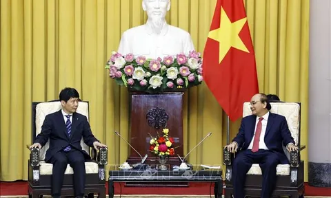 Chủ tịch nước Nguyễn Xuân Phúc tiếp Thống đốc tỉnh Gunma, Nhật Bản Yamamoto Ichita