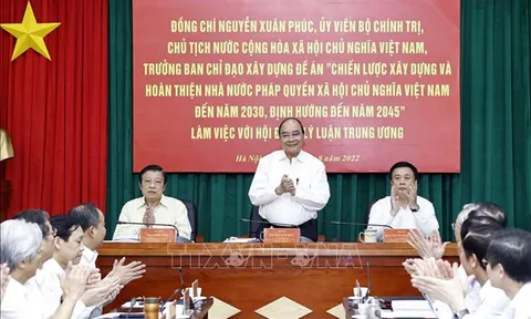 Chủ tịch nước làm việc với Hội đồng Lý luận Trung ương về Đề án xây dựng Nhà nước pháp quyền