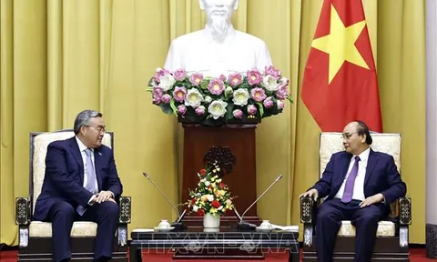 Chủ tịch nước Nguyễn Xuân Phúc tiếp Phó Thủ tướng, Bộ trưởng Ngoại giao Kazakhstan