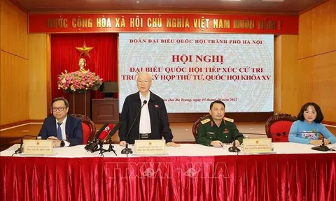 Tổng Bí thư tiếp xúc cử tri Hà Nội trước Kỳ họp thứ tư, Quốc hội khóa XV