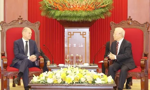 Tổng Bí thư Nguyễn Phú Trọng tiếp Thủ tướng Cộng hòa Liên bang Đức Olaf Scholz