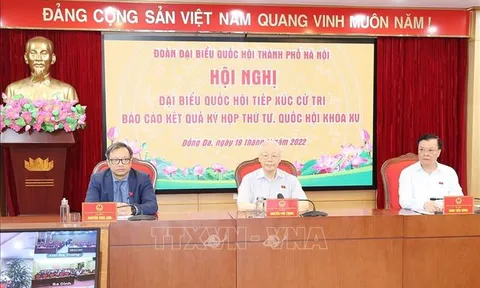 Tổng Bí thư tiếp xúc cử tri Hà Nội sau Kỳ họp thứ 4, Quốc hội khóa XV