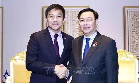 Chủ tịch Quốc hội Vương Đình Huệ gặp lãnh đạo quốc hội, nghị viện các nước