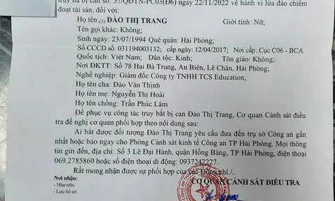Truy nã nữ Giám đốc Công ty tư vấn du học lừa đảo, chiếm đoạt 2,5 tỷ đồng