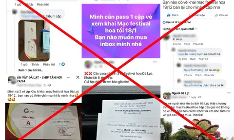 Triệu tập đối tượng bán giấy mời dự khai mạc Festival hoa Đà Lạt trên mạng xã hội