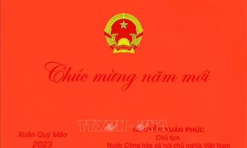 Chủ tịch nước gửi thiếp chúc mừng năm mới tới toàn thể đồng bào