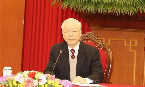 Tổng Bí thư Nguyễn Phú Trọng hội đàm trực tuyến cấp cao với Chủ tịch Đảng Dân chủ Tự do, Thủ tướng Nhật Bản