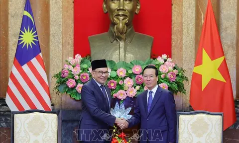 Chủ tịch nước Võ Văn Thưởng tiếp Thủ tướng Malaysia