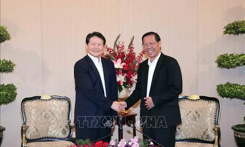 Lãnh đạo TP Hồ Chí Minh tiếp Chủ tịch Hội nghiên cứu xây dựng Đảng toàn quốc Trung Quốc