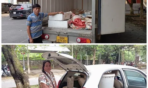 Hoà Bình: Bắt giữ 2 xe ô tô chở hơn 100kg giun đất tươi