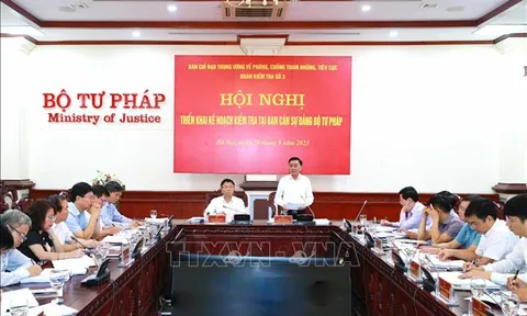 Ban Chỉ đạo Trung ương về phòng, chống tham nhũng, tiêu cực triển khai Kế hoạch kiểm tra tại Ban cán sự đảng Bộ Tư pháp