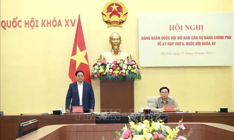 Đảng đoàn Quốc hội và Ban cán sự Đảng Chính phủ họp về Kỳ họp thứ 6, Quốc hội khóa XV