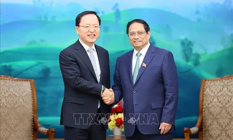 Thủ tướng Phạm Minh Chính tiếp Tổng giám đốc tài chính Tập đoàn Samsung