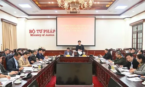 Tổ công tác Đề án 06 của Chính phủ làm việc với Bộ Tư pháp