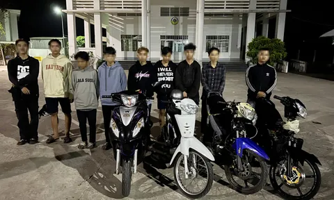 Bắt giữ nhóm thanh niên tụ tập cổ vũ đua xe trái phép ở An Giang