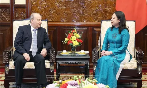Quyền Chủ tịch nước tiếp Đại sứ Cộng hòa Algeria đến chào từ biệt