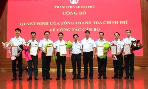Thanh tra Chính phủ công bố 7 quyết định điều động, bổ nhiệm nhân sự quản lý