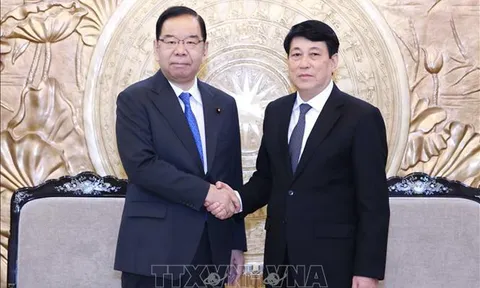 Thường trực Ban Bí thư Lương Cường tiếp Đoàn đại biểu Đảng Cộng sản Nhật Bản