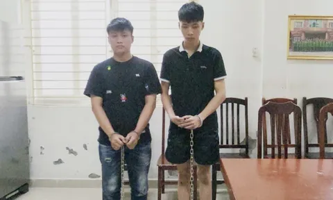 Tạm giữ hình sự 2 nam sinh nghiện game dùng kiếm cướp tài sản người đi đường