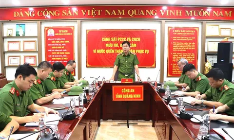 Cục Cảnh sát PCCC và CNCH kiểm tra công tác ứng phó bão số 3 tại Công an tỉnh Quảng Ninh