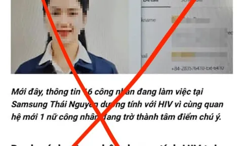 Xử phạt người đăng thông tin sai sự thật về 'Nữ công nhân Samsung nhiễm HIV'
