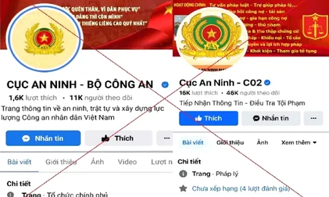 Cảnh báo các trang facebook giả mạo Cục nghiệp vụ Bộ Công an hỗ trợ lấy lại tiền bị lừa
