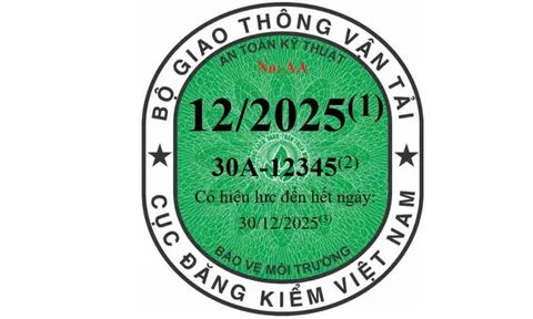 Từ 1/1/2025, sẽ có 3 màu tem kiểm định xe