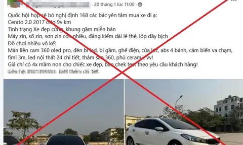 Xử phạt người đàn ông đăng tin sai sự thật về Nghị định 168 để tăng tương tác bán ô tô
