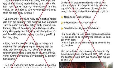 Cảnh giác thủ đoạn kêu gọi phát tâm tu sửa, xây dựng chùa để chiếm đoạt tài sản