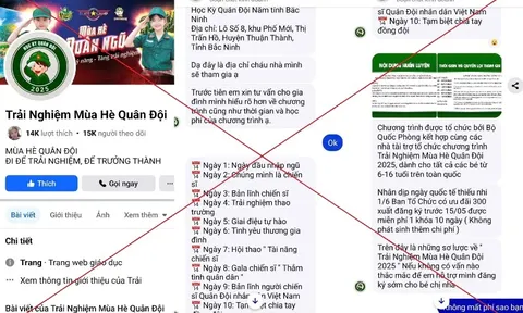 Cảnh giác lừa đảo khi đăng ký tham gia Trại hè Quân đội nhân dân trên mạng