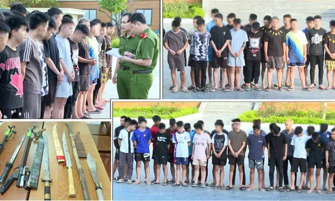 Tạm giữ 38 đối tượng lập nhóm 'cà khịa' người đi đường ở Thanh Hóa