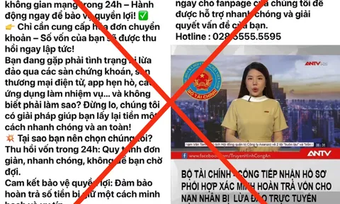 Cảnh báo giả mạo trang Facebook của Bộ Tài chính để lừa đảo