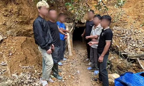 Bắt quả tang 7 đối tượng tổ chức khai thác vàng trái phép