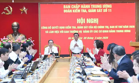 Công bố quyết định kiểm tra, giám sát đối với Ban Thường vụ Đảng ủy các cơ quan Đảng Trung ương