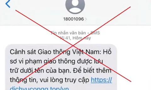 Cảnh giác tin nhắn “phạt nguội” kèm đường link giả mạo nhằm chiếm đoạt tiền