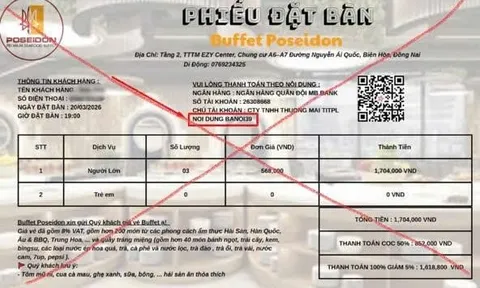 Cẩn thận mất tiền khi đặt bàn ăn qua fanpage giả mạo nhà hàng