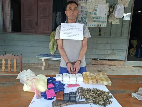 Bắt giữ đối tượng người Lào vận chuyển 12.000 viên ma túy, 180 viên đạn