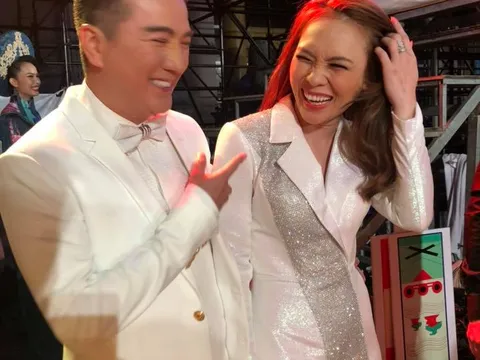 Mỹ Tâm và Đàm Vĩnh Hưng công khai 'thả thính'  tình tứ khi đụng độ ở hậu trường