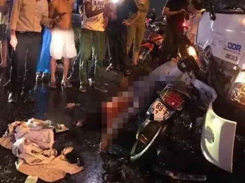 Hưng Yên: Xe cứu hộ đâm thằng vào xe máy chở 4, người mẹ 20 tuổi tử vong