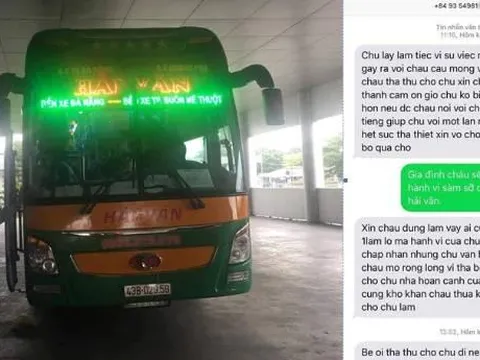 Tài xế 50 tuổi nhà xe Hải Vân sàm sỡ khách nữ rồi nhắn tin xin bỏ qua