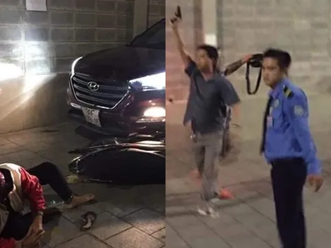 Nổ súng trấn áp vụ thanh niên lái ô tô tông gục 2 người ở chung cư Gold View